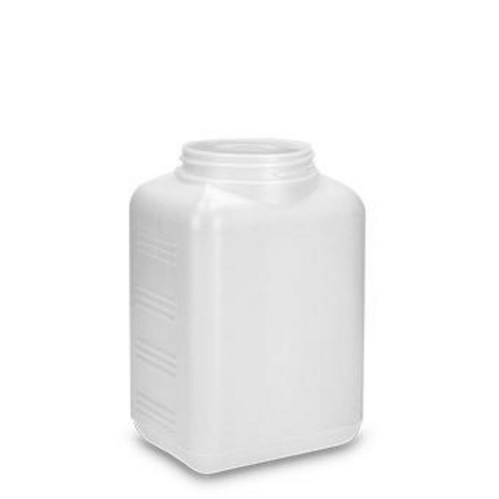 HDPE-Square bottles 1500 ml nature, thread 80, fluted, w/o.UN license, pack of 90