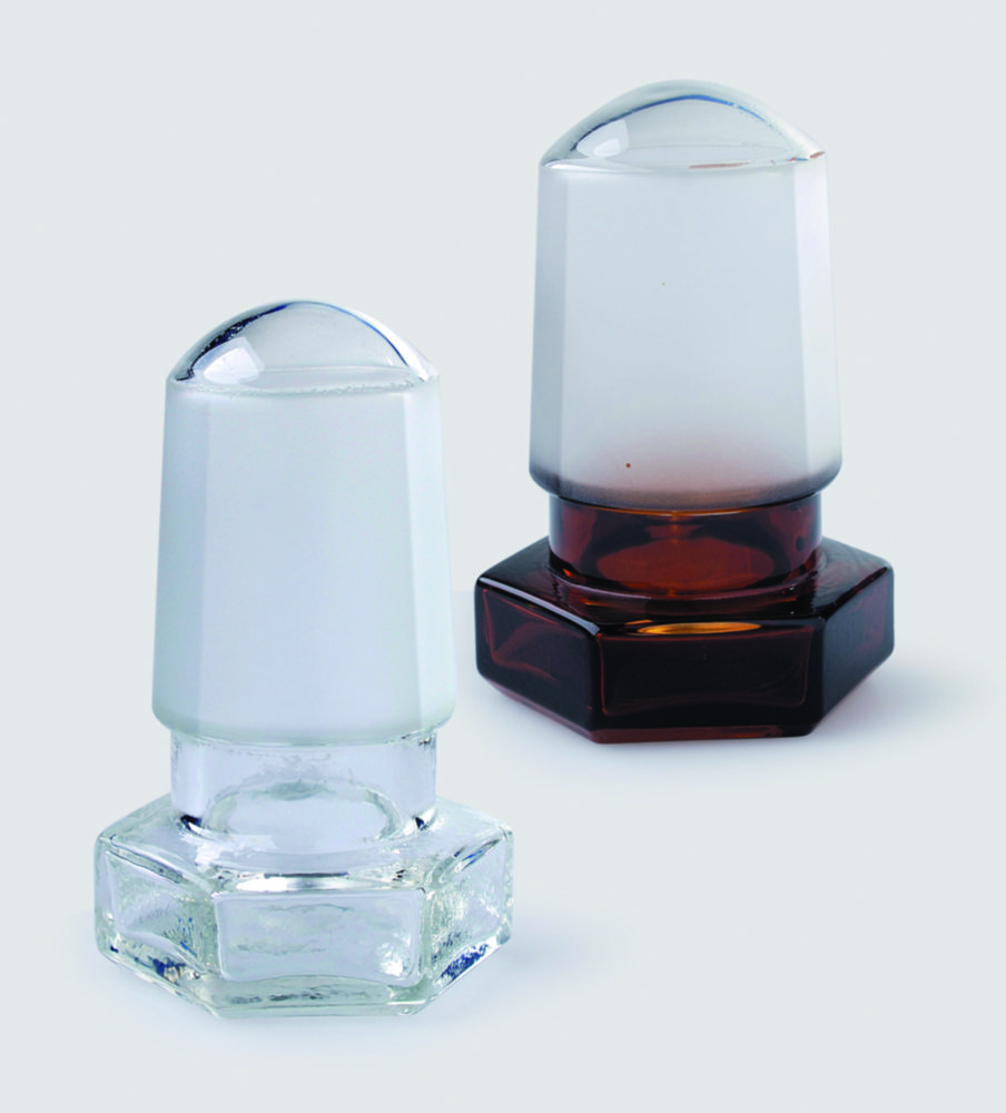 Stopfen, sechskant, Borosilikatglas 3.3