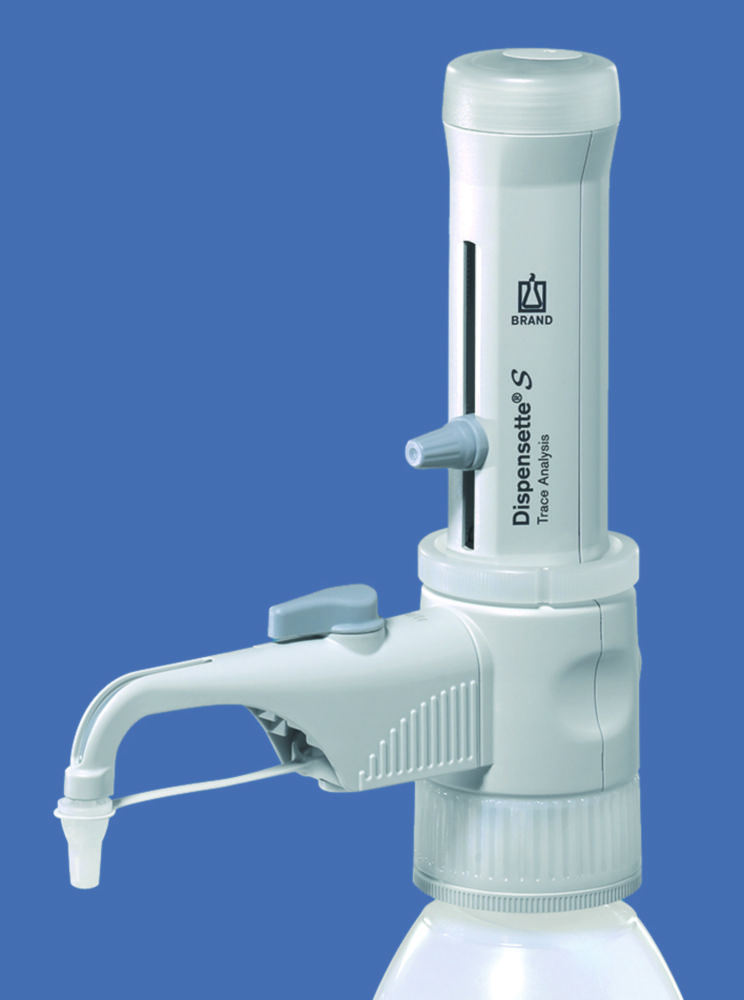 Flaschenaufsatz-Dispenser Dispensette® S Trace Analysis Analog, Ventil Pt/Ir
