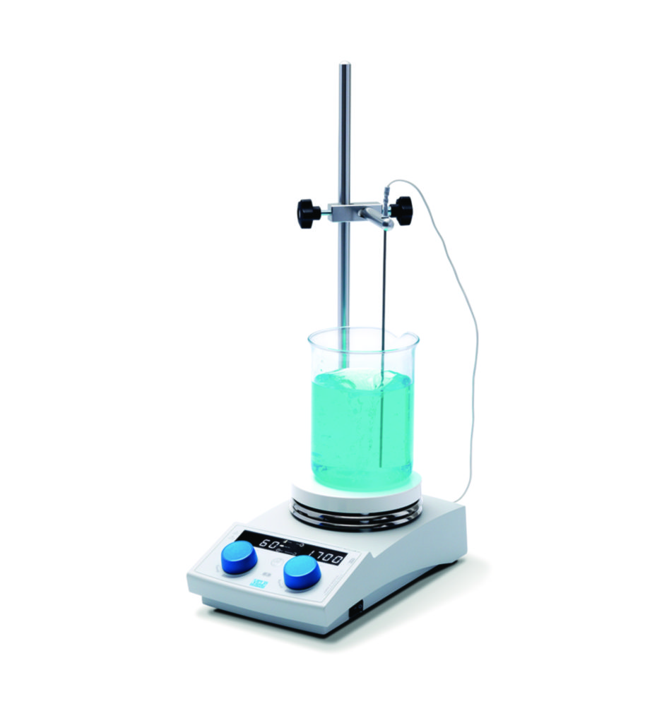Magnetic stirrer AREX 6 Digital PRO, with PT100 temperature sensor, support rod, and clamp Magnetic stirrer AREX 6 Digital PRO, with PT100 temperature sensor, support rod, and clamp