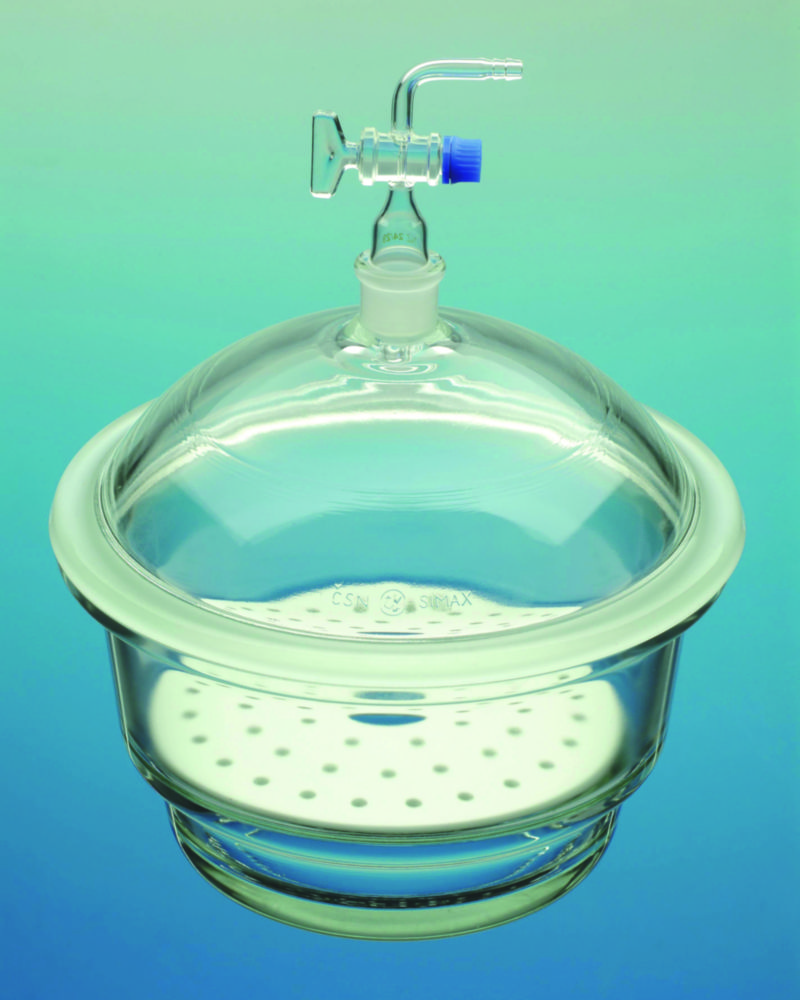 Vacuum-Desiccators, borosilicate glass 3.3  with tubes and stopcock 24/29 Vacuum-Desiccators, borosilicate glass 3.3  with tubes and stopcock 24/29