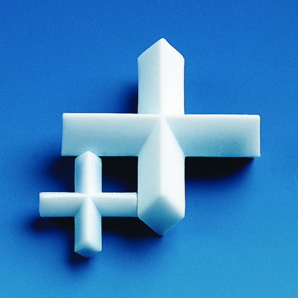 Magnetrührstäbchen, PTFE, kreuzförmig