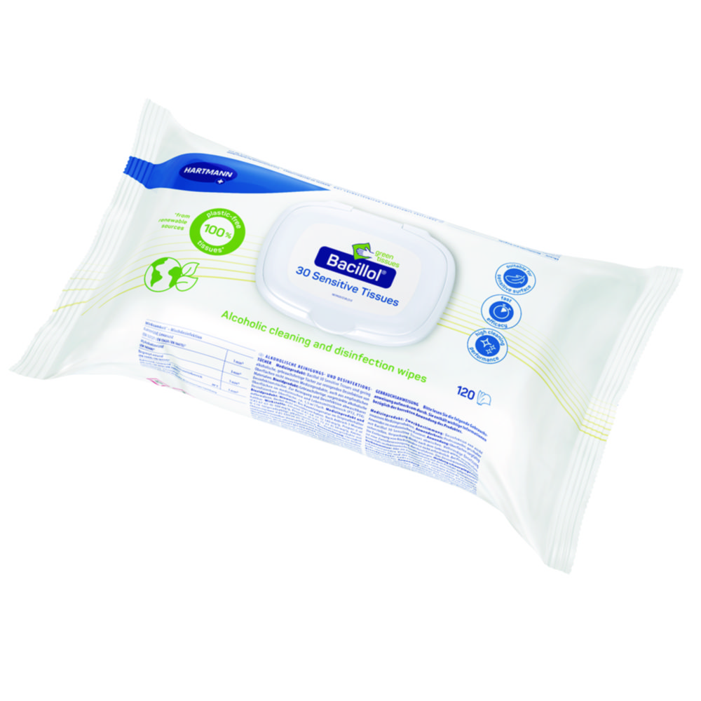 Disinfectant wipes Bacillol® 30 Sensitive, Green Tissues Disinfectant wipes Bacillol® 30 Sensitive, Green Tissues