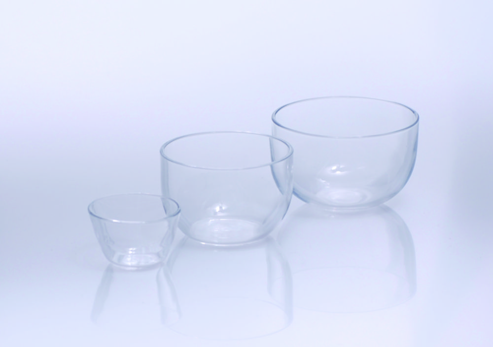Crucibles, quartz glass, medium form Crucibles, quartz glass, medium form