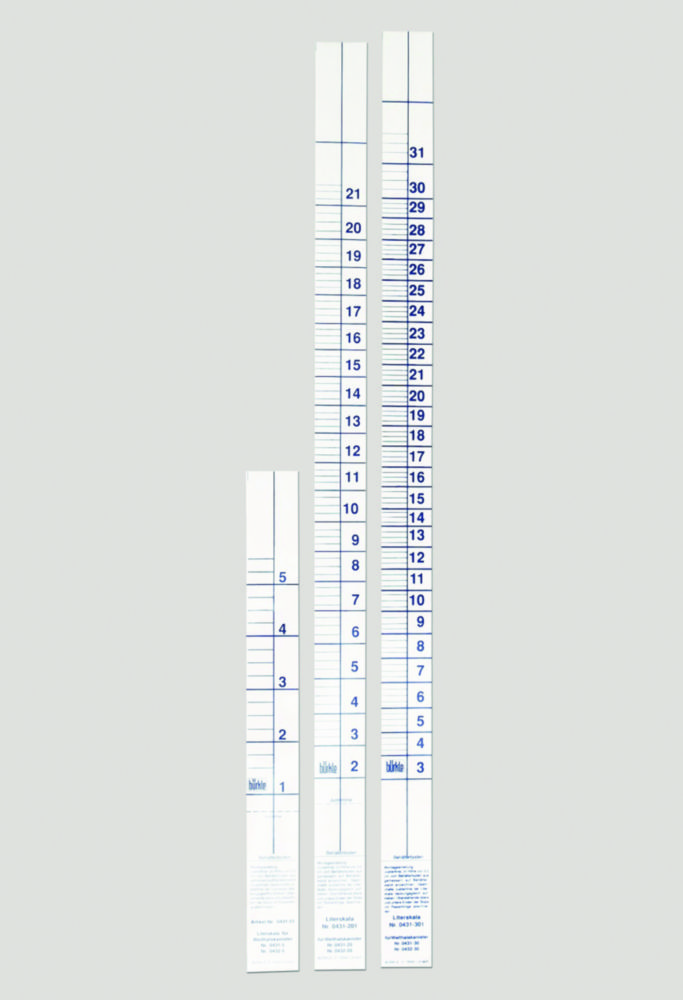 Graduations for wide-necked jerrycans Graduations for wide-necked jerrycans