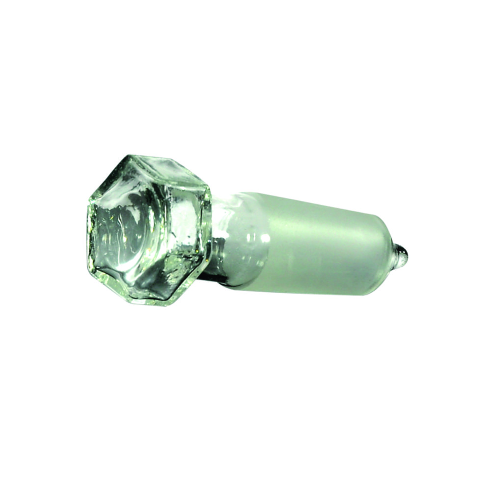 LLG-Hexagonal hollow stoppers, borosilicate glass 3.3, pointed LLG-Hexagonal hollow stoppers, borosilicate glass 3.3, pointed