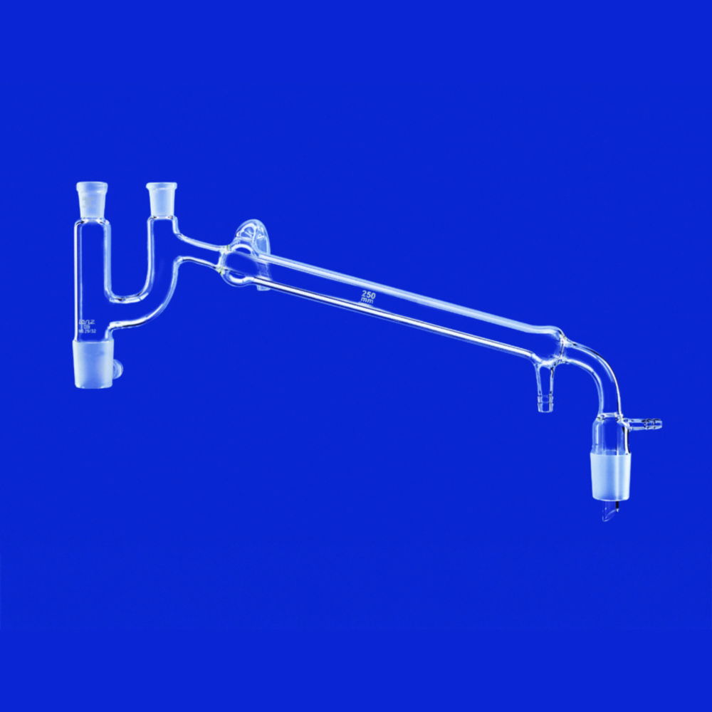 Destillierbrückennach Claisen mit Vakuumvorstoß, DURAN®-Rohr