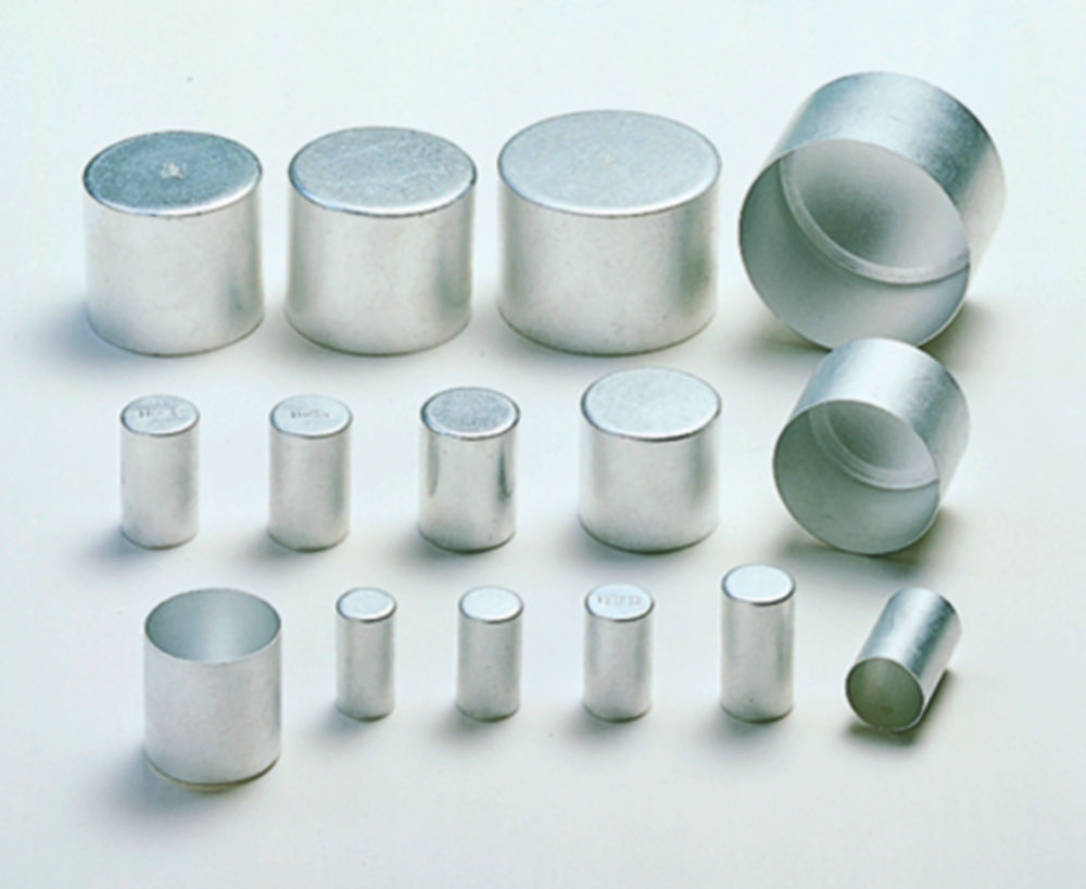 Aluminium caps, pure aluminium Aluminium caps, pure aluminium