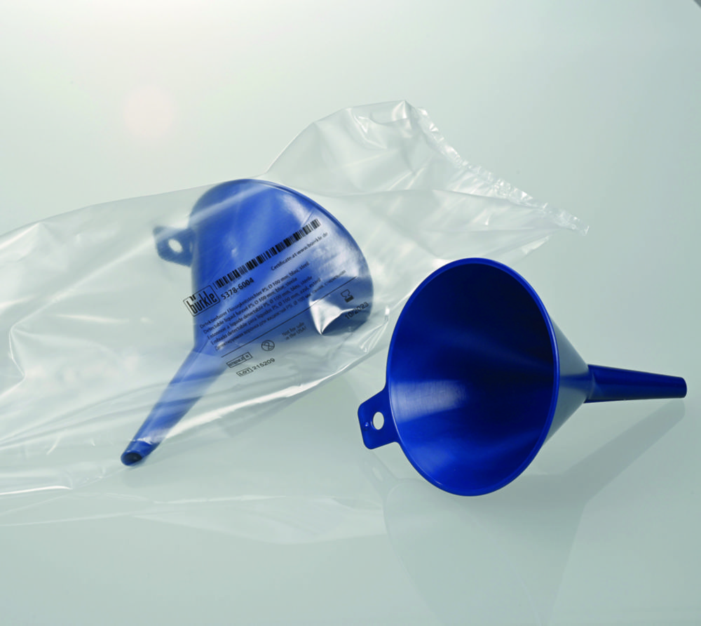 Einweg-Trichter, PS, blau, detektierbar